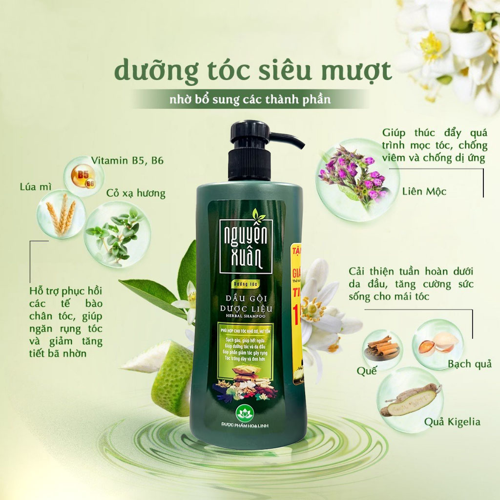 Dầu Gội Nguyên Xuân Dưỡng Tóc Herbal Shampoo