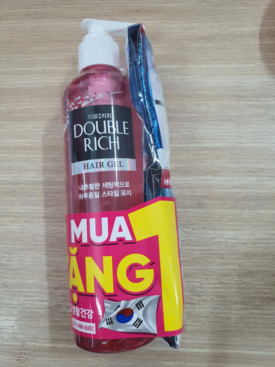 Gel Tạo Kiểu Tóc Double Rich Soft Giữ Nếp Tự Nhiên 250ml + KM dây sữa tắm himalaya cool (10goi)