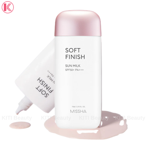 Kem Chống Nắng Nâng Tông, Kiềm Dầu Hiệu Quả Missha Soft Finish Sun Milk 70ml