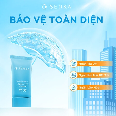 Tinh Chất Chống Nắng Nâng Tông Senka Perfect UV Essence SPF50+ PA++++ 50g