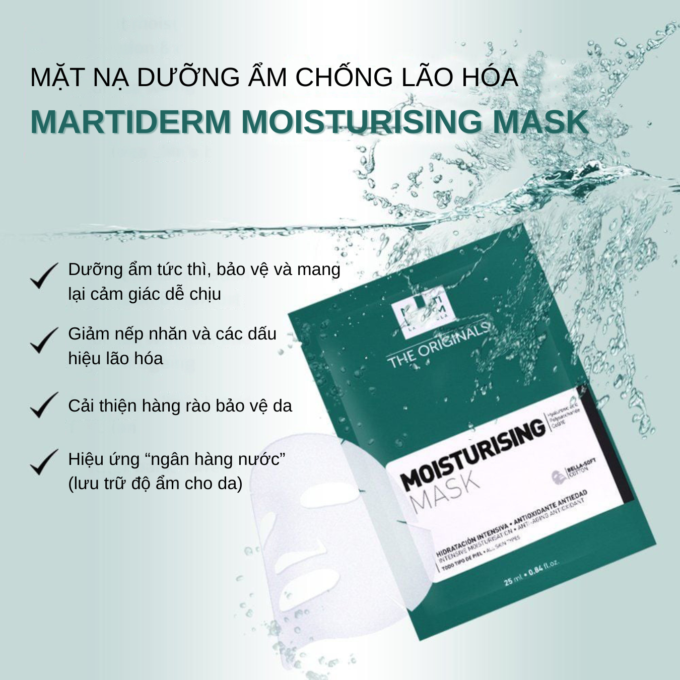 Mặt Nạ Dưỡng Ẩm Chống Lão Hóa MartiDerm The Originals Moisturising Mask 25ml