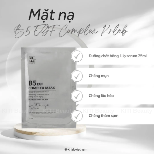 Mặt Nạ Kr.Lab+ B5 EGF Complex Cấp Ẩm Phục Hồi Da (set 10 miếng)
