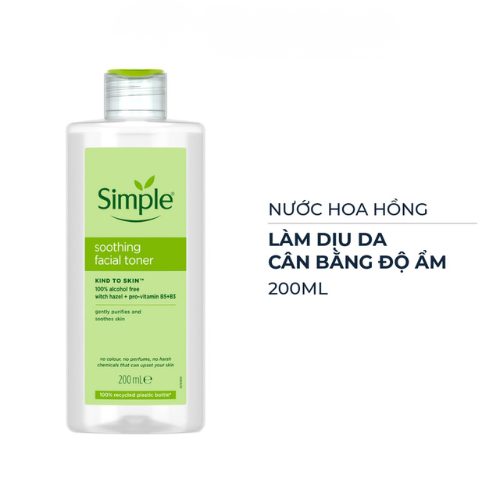 Nước Hoa Hồng Simple Kind To Skin 200ml