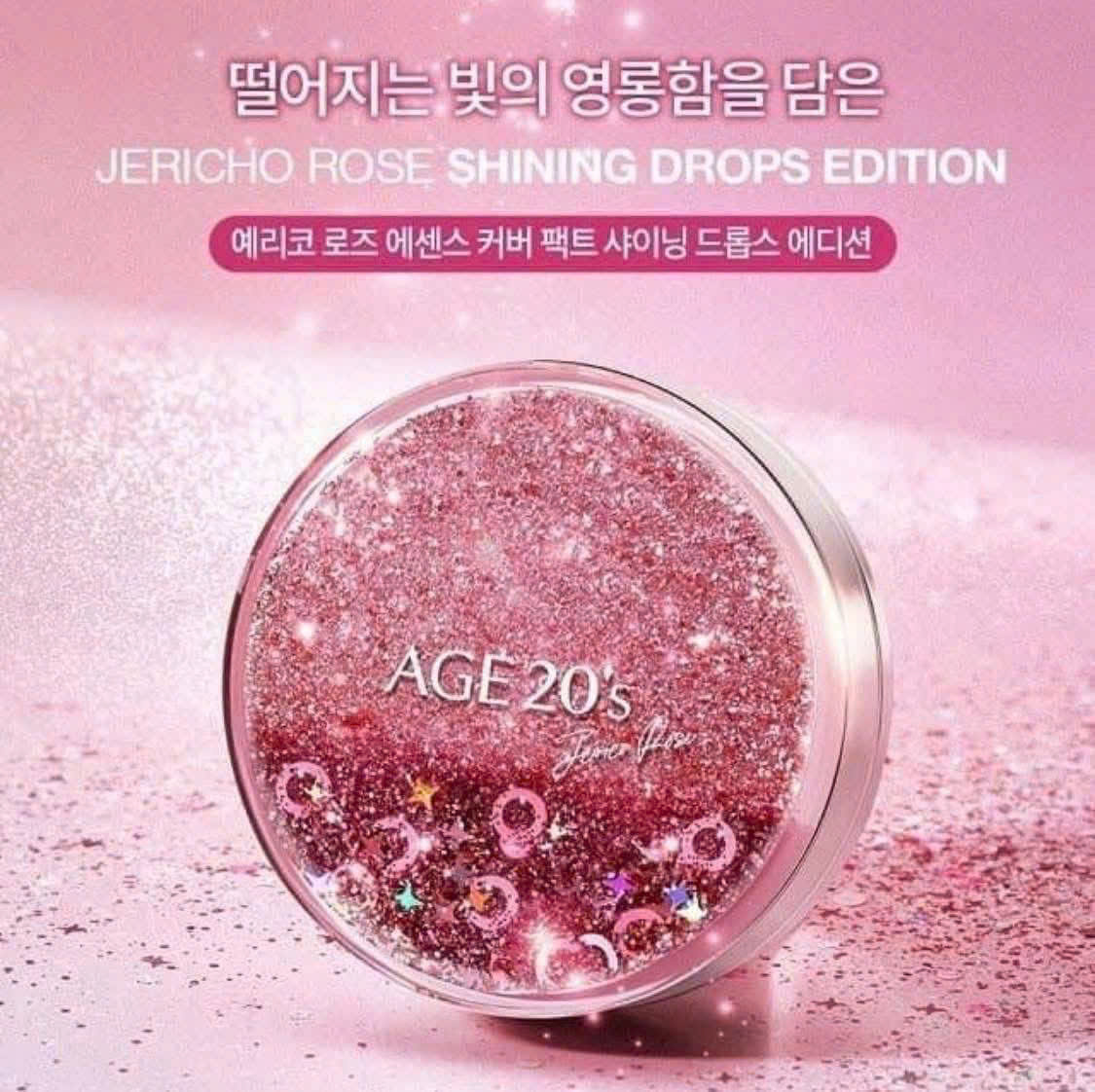 Phấn tươi AGE 20'S Shining Drops Edition Jericho Rose Essence Cover Pact - Màu #21 (12,5gr * 2ea)