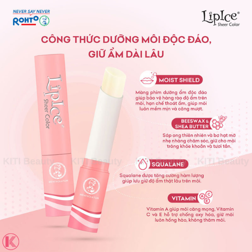Son Dưỡng LipIce Hiệu Chỉnh Sắc Môi Hồng Tự Nhiên Sheer Color 2.4g