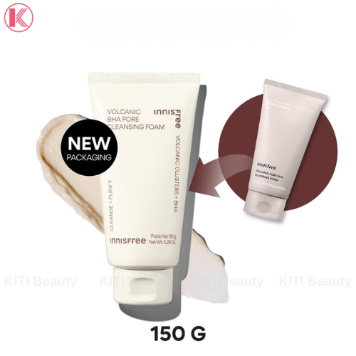 Sữa Rửa Mặt Làm Sạch Sâu, Thu Nhỏ Lỗ Chân Lông Innisfree Volcanic BHA Pore Cleansing Foam 150g