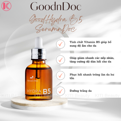 Tinh Chất Dưỡng Cấp Ẩm, Phục Hồi Da Nhạy Cảm GoodnDoc Hydra B5 Serum 30ml