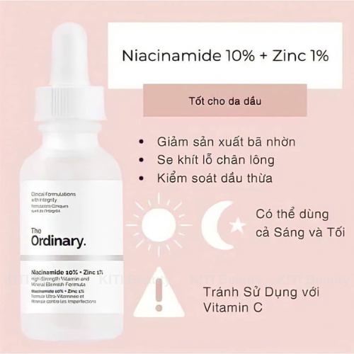 Tinh chất trị mụn thâm The Ordinary Niacinamide 10% + Zinc 1% (30ml)