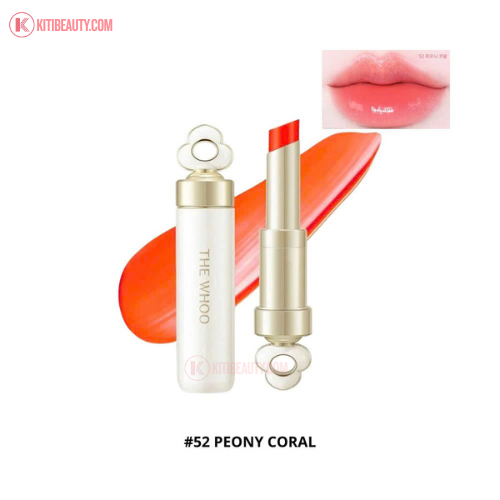 [MỚI 2025] Son dưỡng môi căng mịn có màu The Whoo Essential Lip Glow Balm fullsize 3.3gr #52 PEONY CORAL