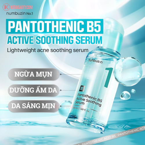 Tinh Chất Numbuzin No.1 Pantothenic B5 Active Soothing Serum 50ml
