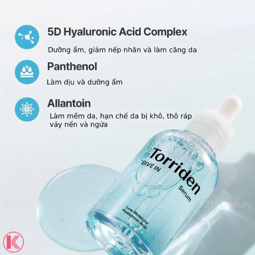 Tinh Chất Siêu Cấp Ẩm, Phục Hồi Da Nhạy Cảm Torriden DIVE IN Serum 50ml