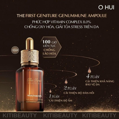 Tinh Chất Vitamin C Dưỡng Sáng Da Ohui The First Geniture Genummune Ampoule 1ml