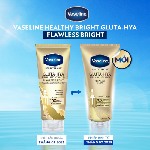 Dưỡng Thể Trắng Da Vaseline Healthy Bright Gluta-Hya Serum Burst Lotion 330ml