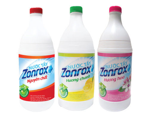 Nước Tẩy Quần Áo Zonrox chai 1000ML