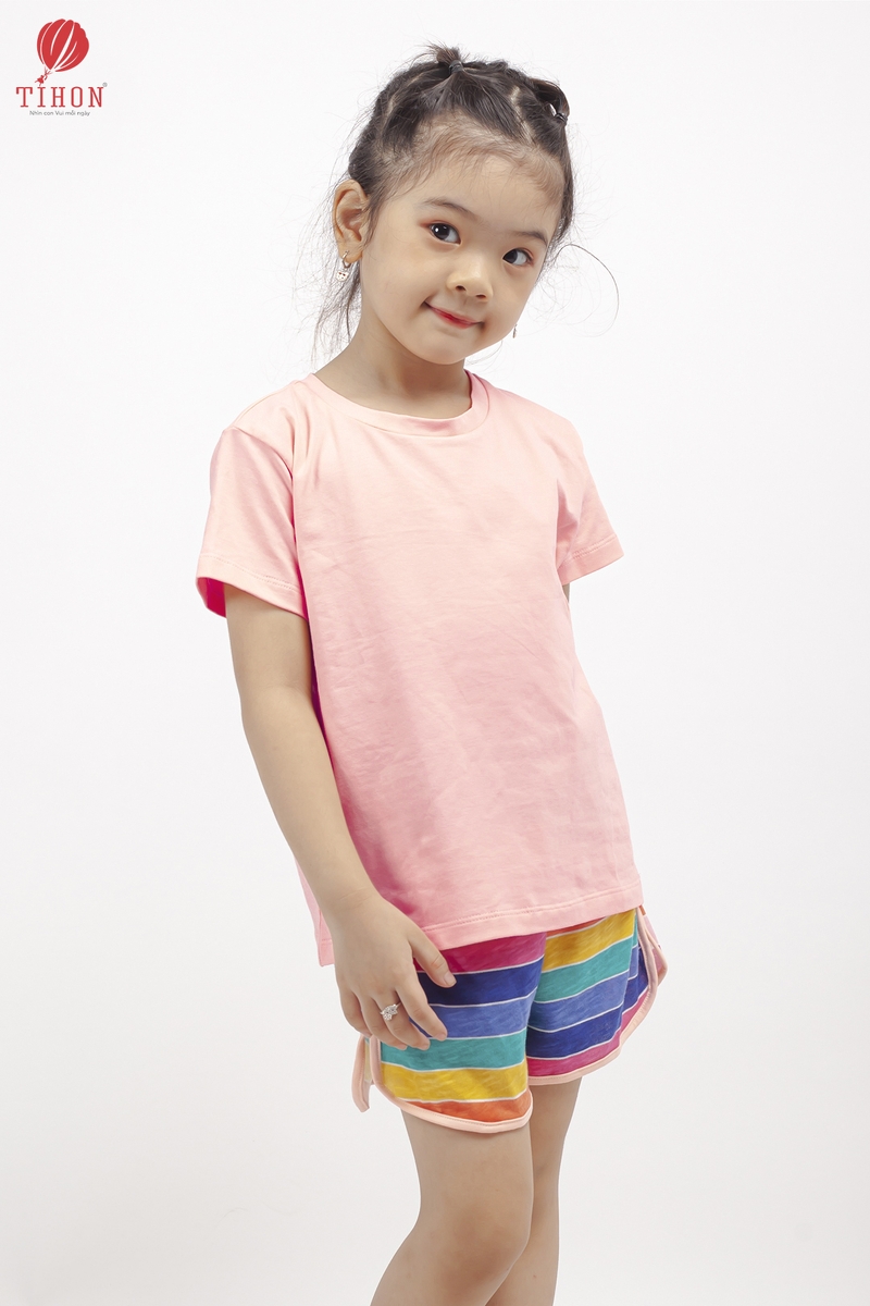Bộ cotton ngũ sắc hồng TIHON SET061195