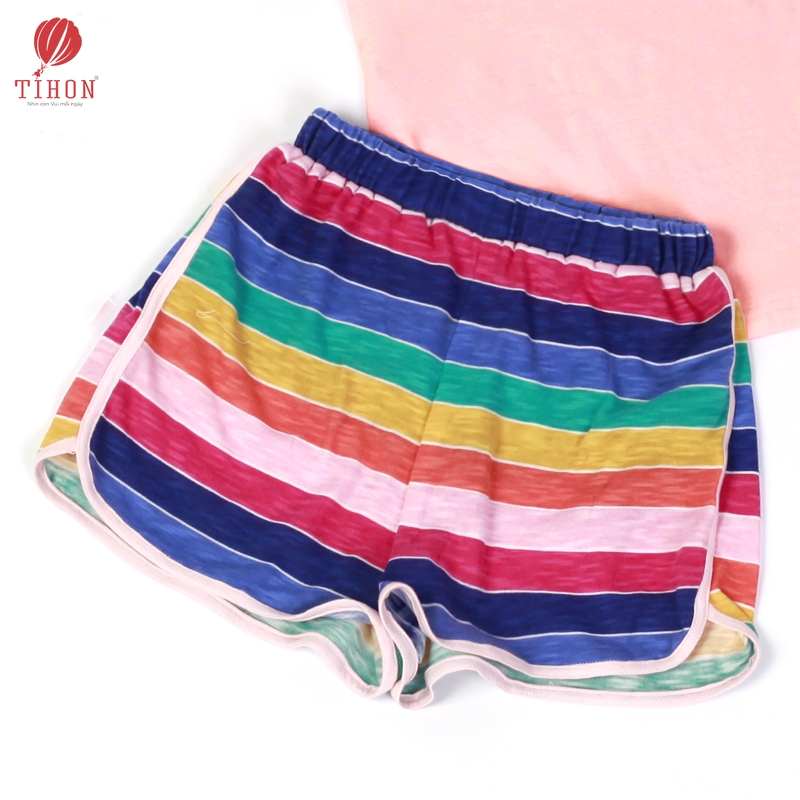 Bộ cotton ngũ sắc hồng TIHON SET061195