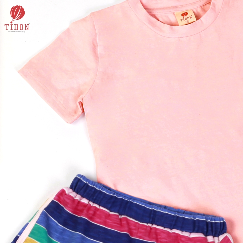 Bộ cotton ngũ sắc hồng TIHON SET061195