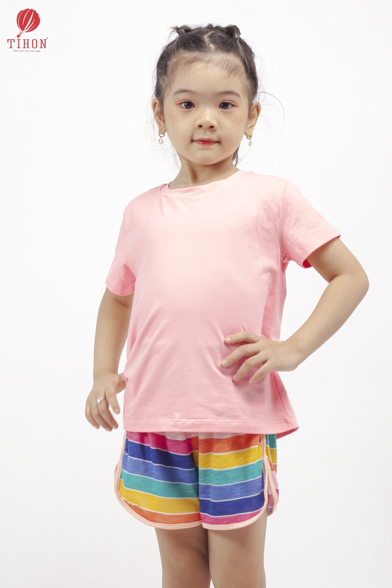 Bộ cotton ngũ sắc hồng TIHON SET061195