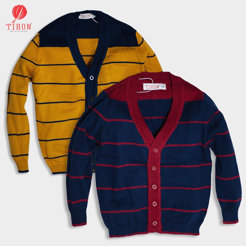 Áo BT cardigan kẻ