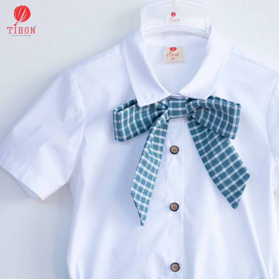 SET Bộ BG váy nơ caro xếp ly 106