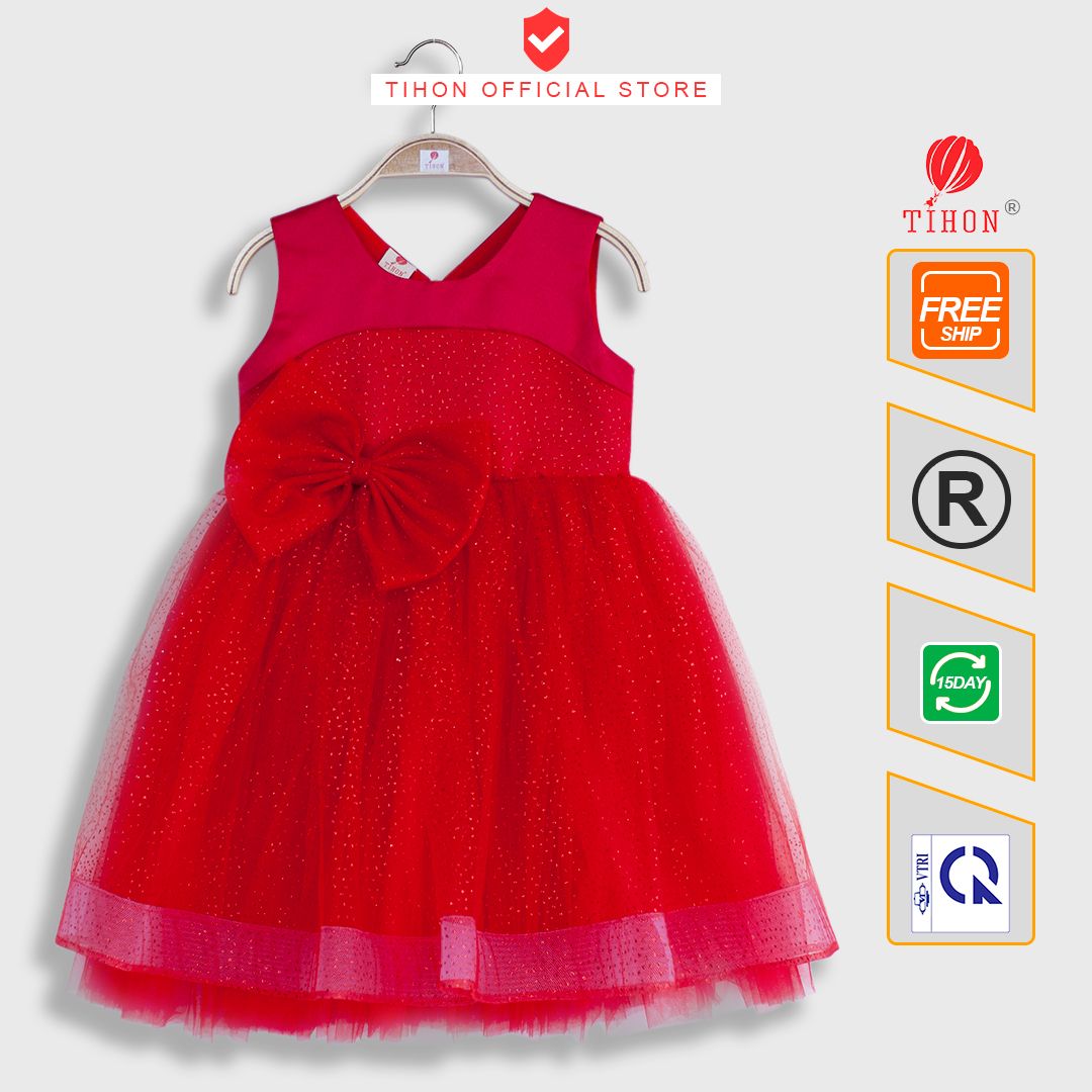 Giảm giá Đầm đỏ hoa đào xòe ngắn cực cuốn hút – Váy đầm công chúa bé gái  thiết kế cao cấp shoptuan - Mua Thông Minh