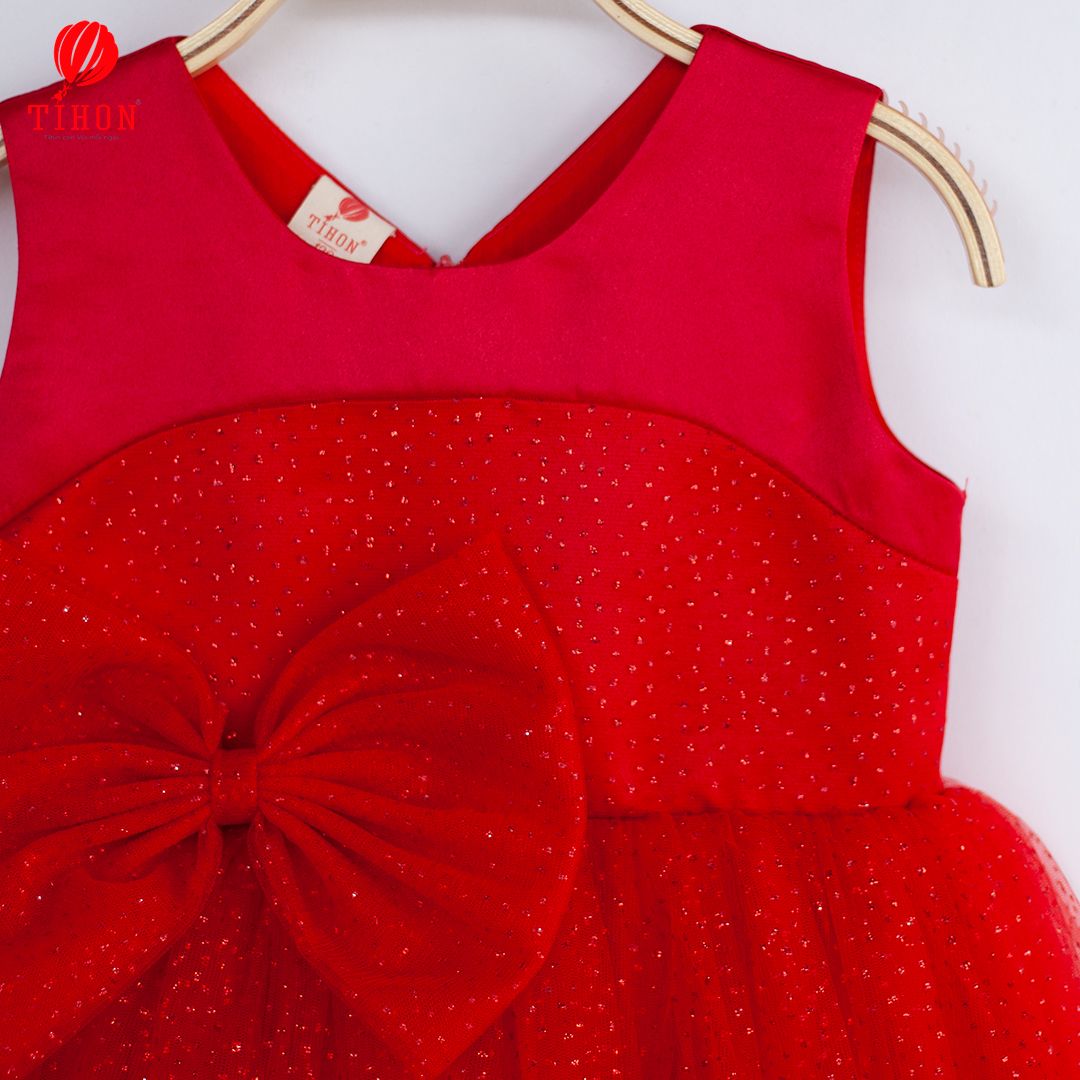 Đầm công chúa đuôi tôm phong cách cổ điển màu ĐỎ cho bé gái từ 2-10 tuổi  CBG40411R | Bé Cưng Shop