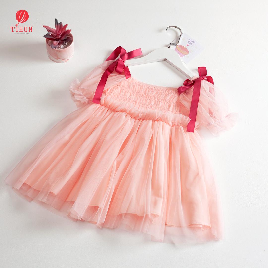 Váy công chúa cho bé gái hồng tầng
