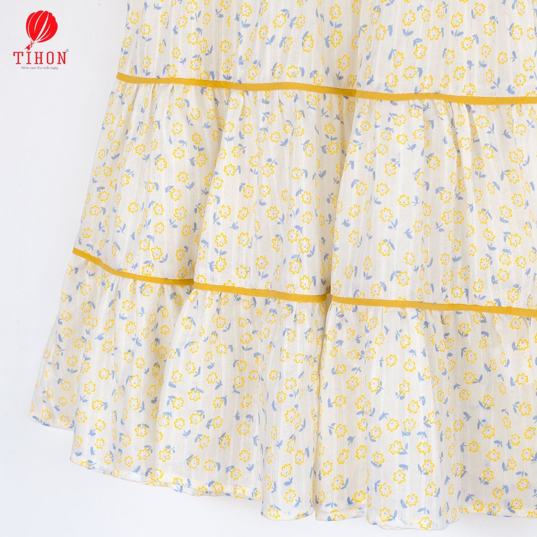 Váy thô hoa nhí phối 3 tầng 906