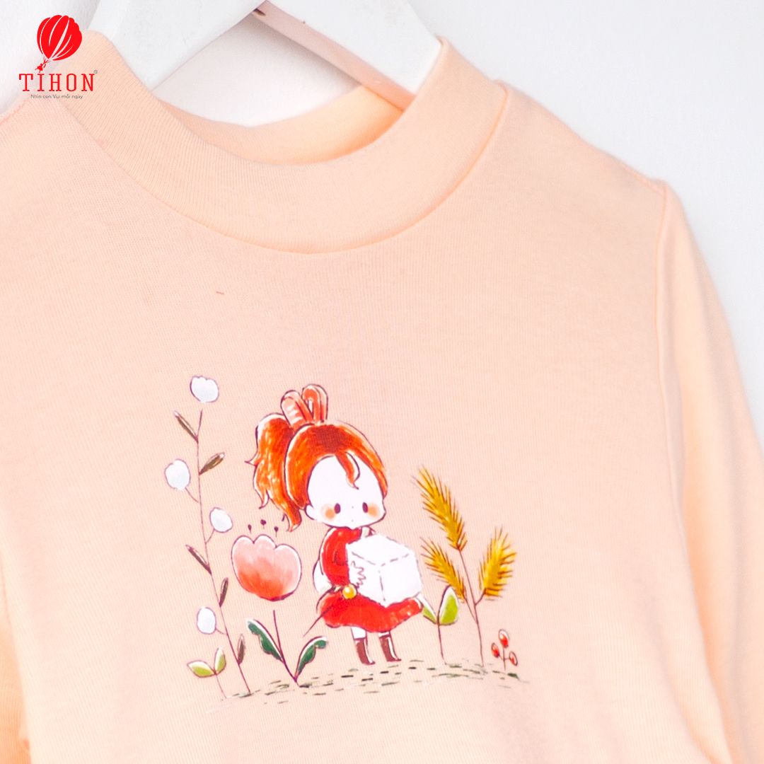 Váy công chúa cổ 3 phân in hình
