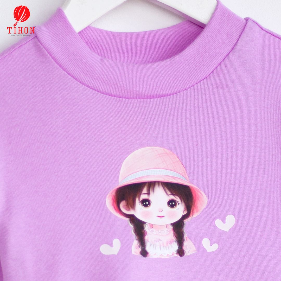 Váy công chúa cổ 3 phân in hình