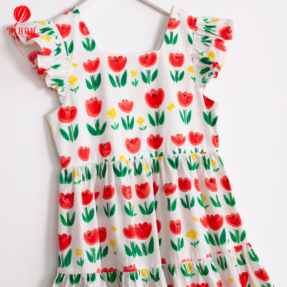 Váy thô BG hoa tulip tay hến 906