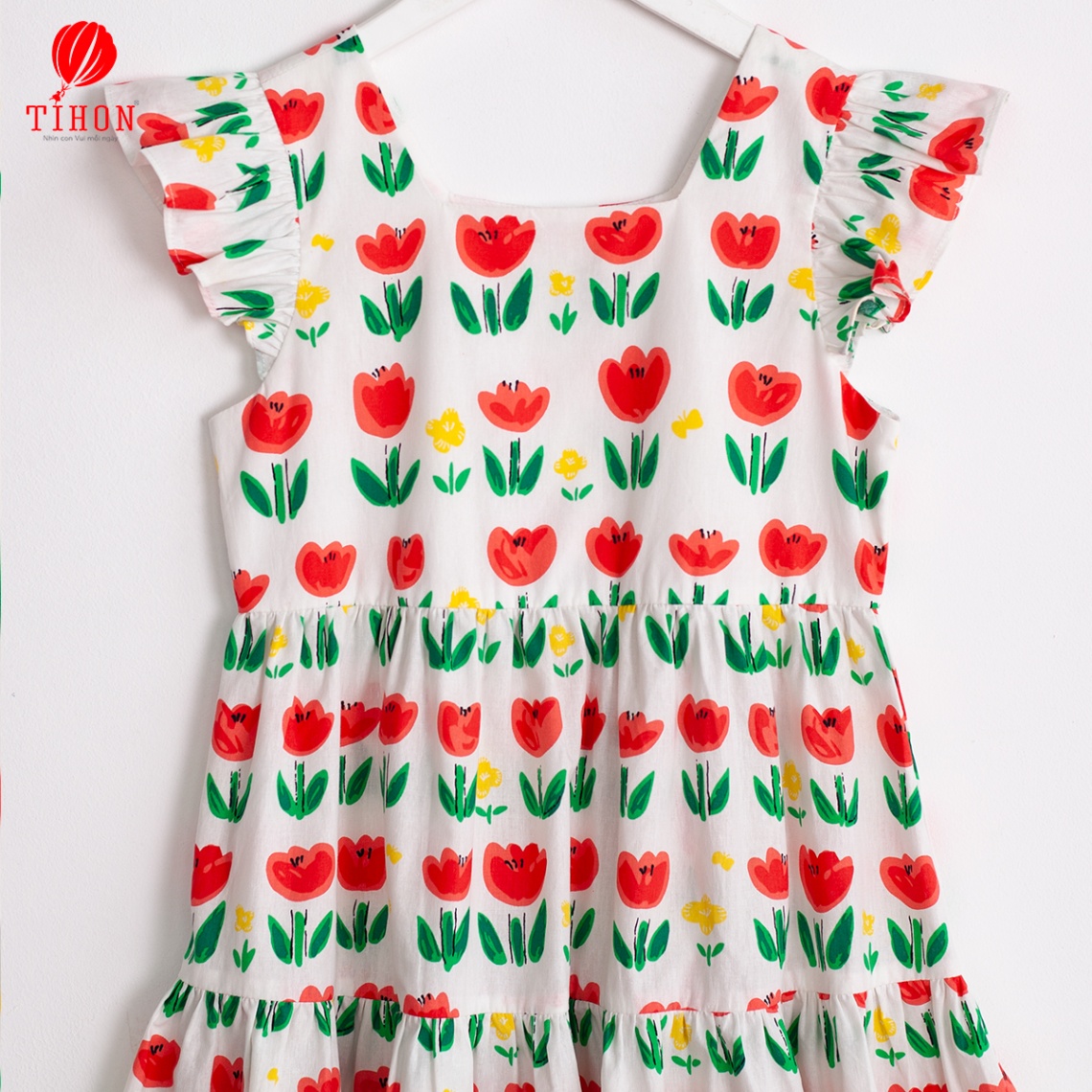 Váy thô BG hoa tulip tay hến 906