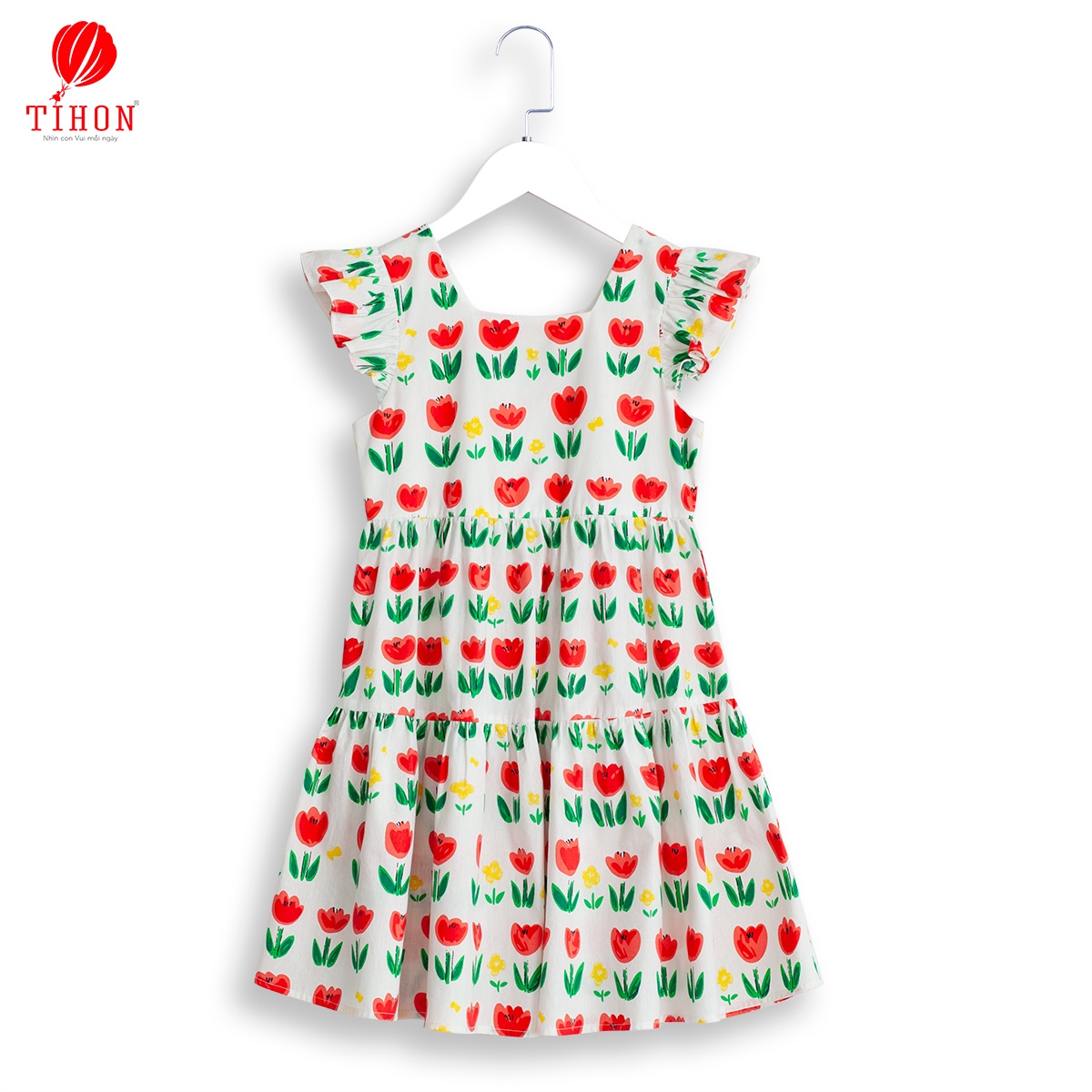 Váy thô BG hoa tulip tay hến 906
