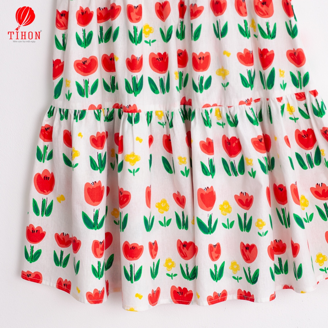 Váy thô BG hoa tulip tay hến 906