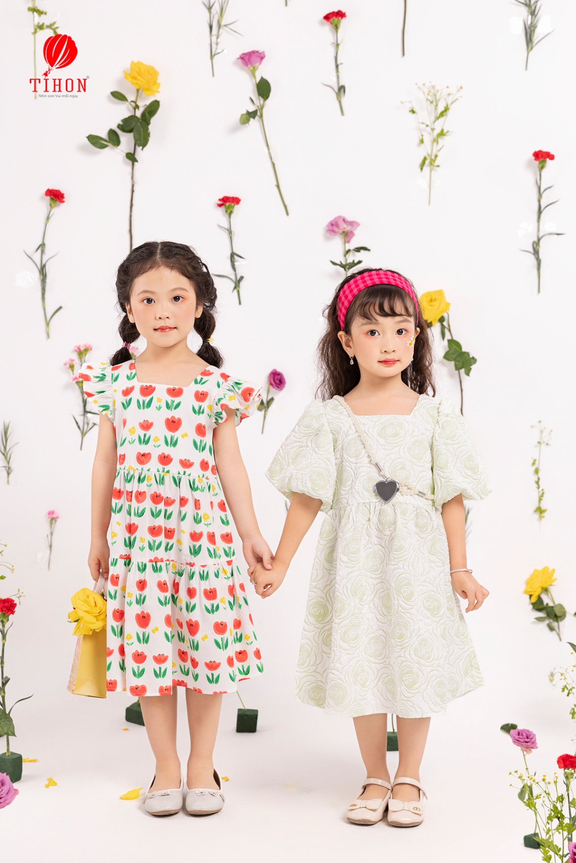 Váy thô BG hoa tulip tay hến 906