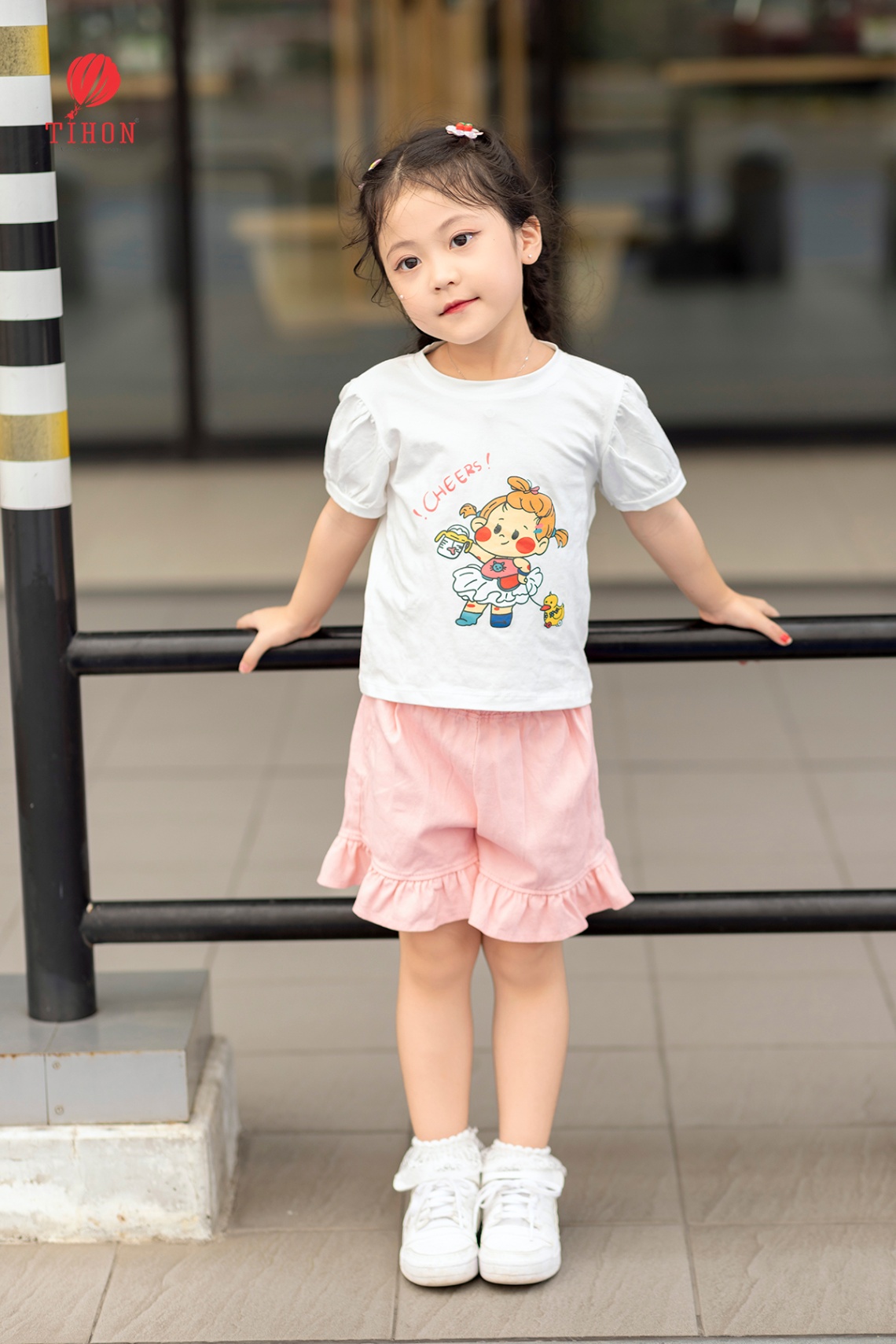Set bộ cộc tay áo thun in quần thô