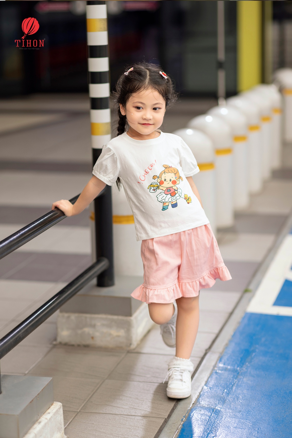 Set bộ cộc tay áo thun in quần thô