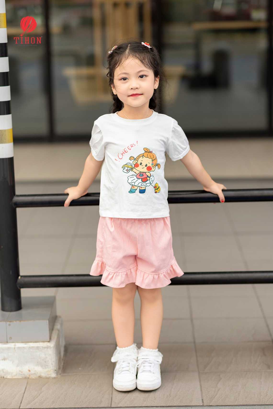 Set bộ cộc tay áo thun in quần thô