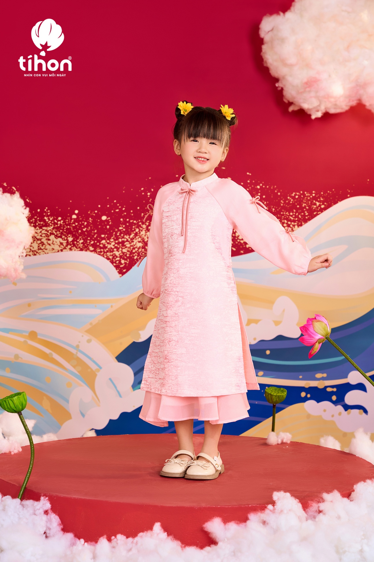 Set bộ ADBG gấm phối tơ đính nơ 906