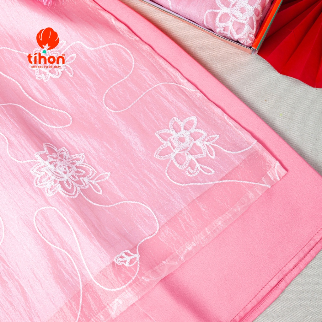 Set bộ ADBG tơ thêu hoa đính khánh 906