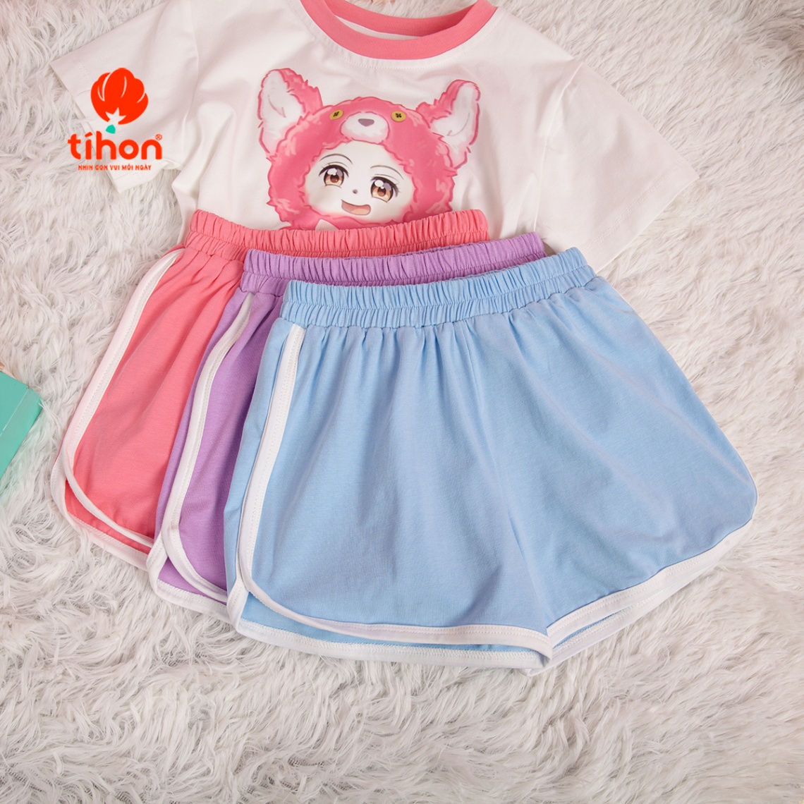 Set bộ BG cotton in hình gấu 905