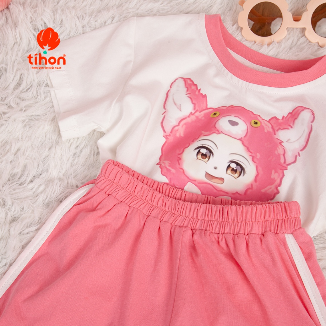 Set bộ BG cotton in hình gấu 905