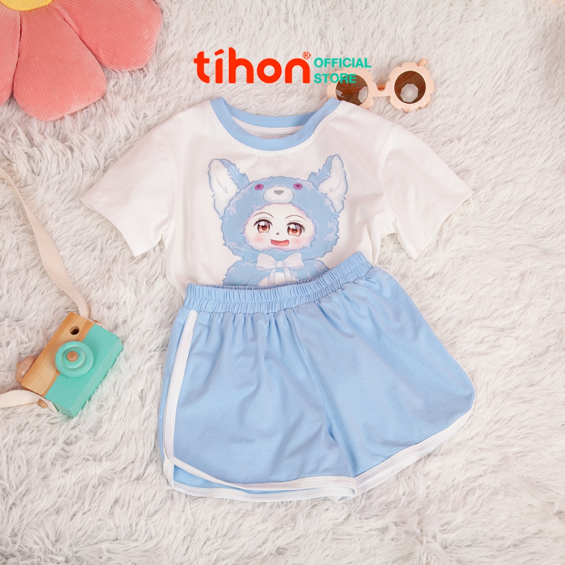 Set bộ BG cotton in hình gấu 905