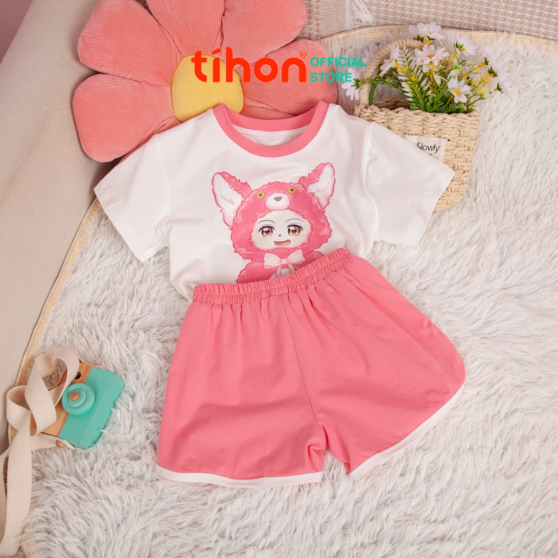 Set bộ BG cotton in hình gấu 905