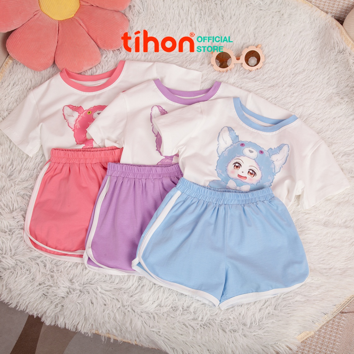 Set bộ BG cotton in hình gấu 905