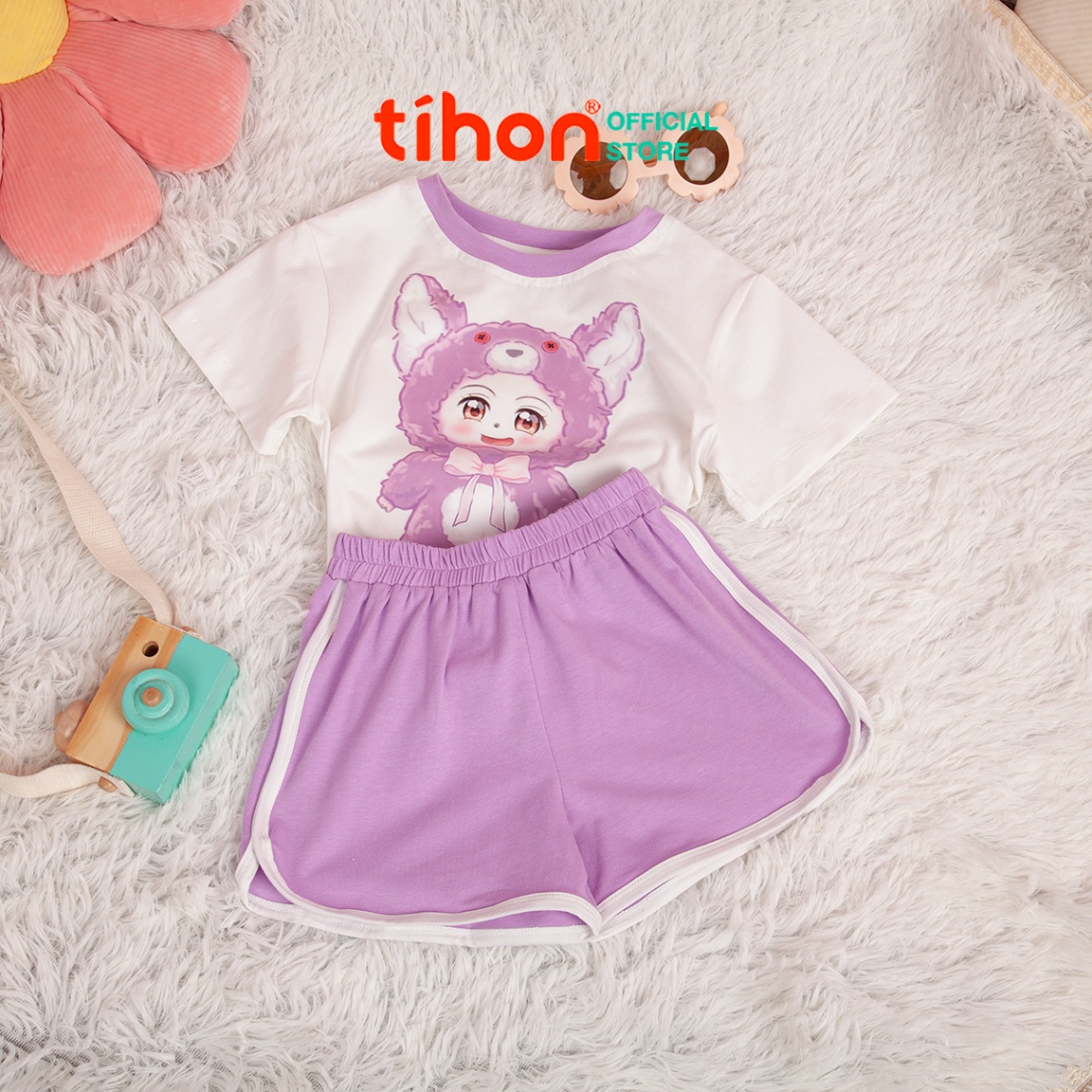 Set bộ BG cotton in hình gấu 905