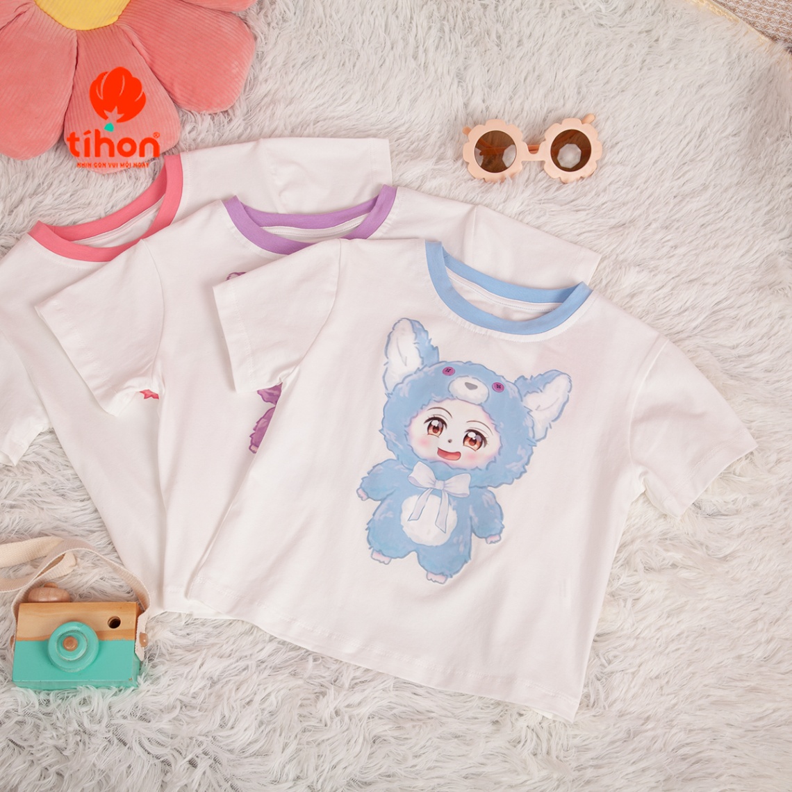 Set bộ BG cotton in hình gấu 905