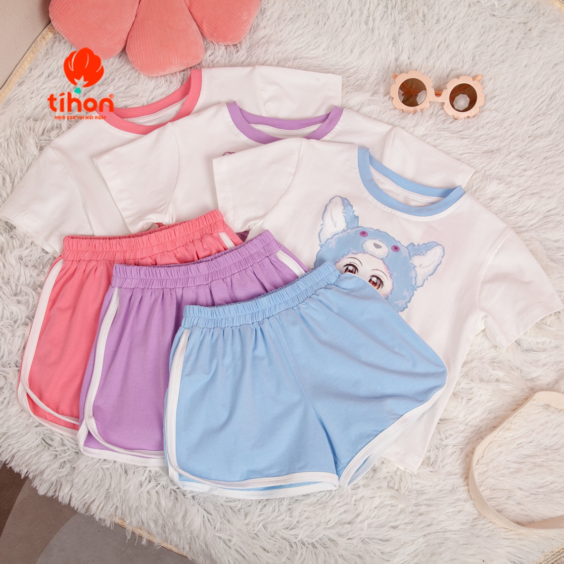 Set bộ BG cotton in hình gấu 905