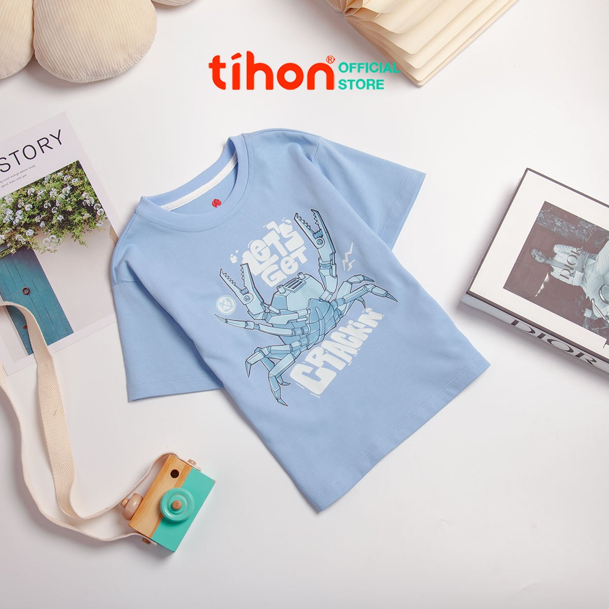 Áo bé trai cotton in họa tiết 906