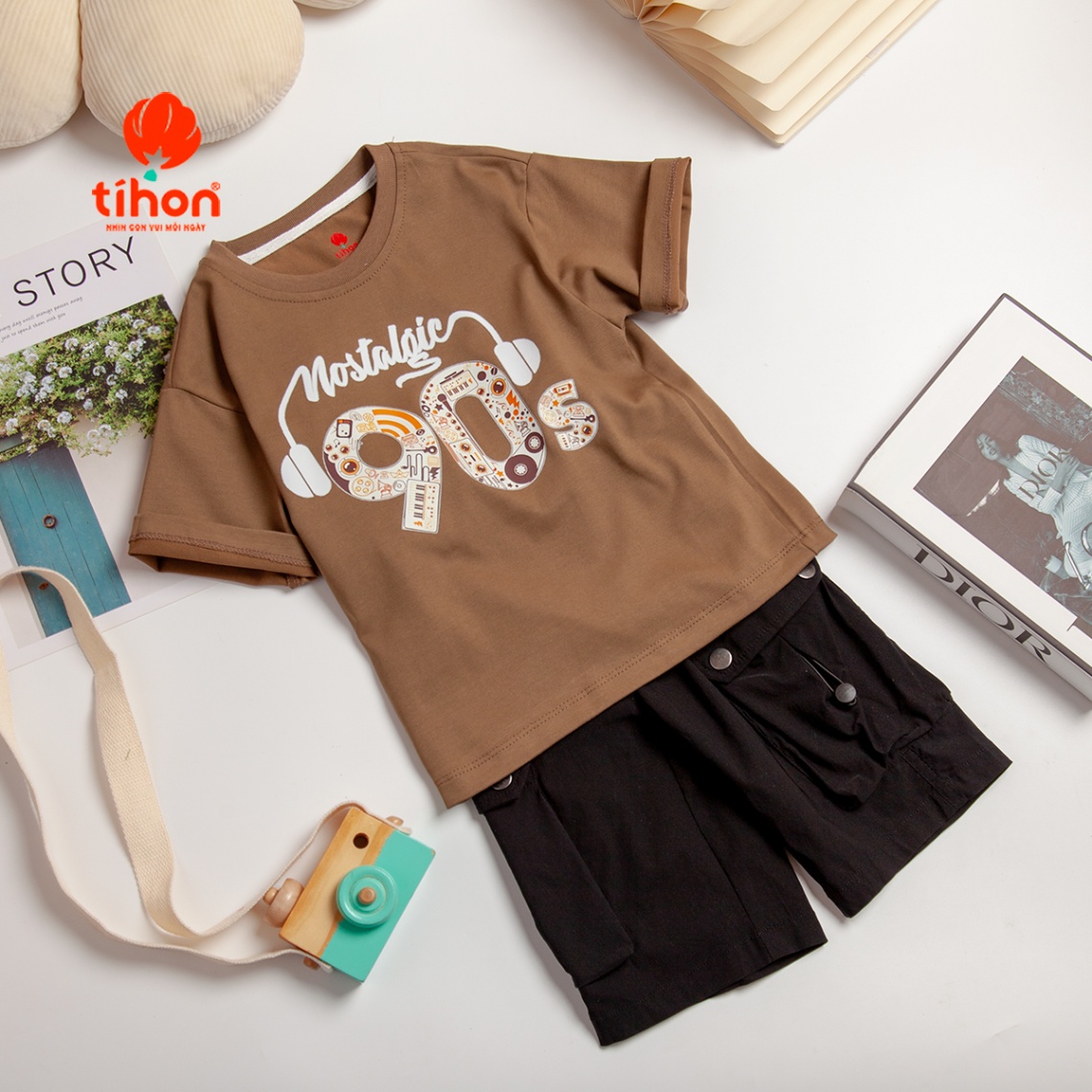 Áo bé trai cotton in họa tiết 906